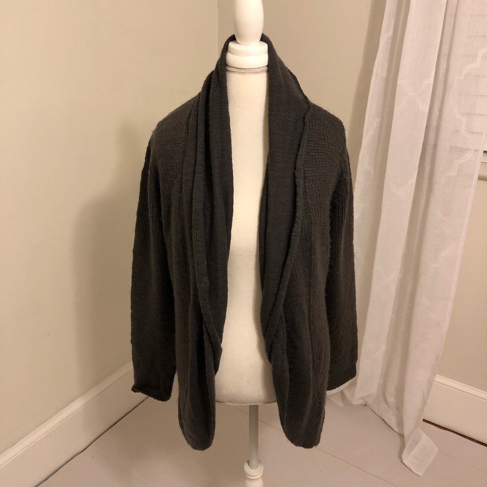 Nine West Charcoal Grey Cardigan Sweater